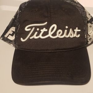 Titleist Embroidered Script Trucker Hat - Black & White & Camo